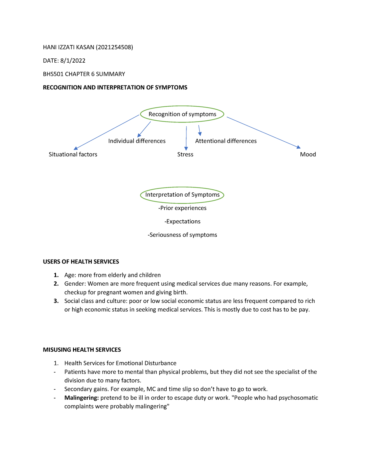 Bhs501 Summary Chapter 6 Hani Izzati Kasan 2021254508 Date 8 1 Bhs 501 Chapter 6 Summary Studocu