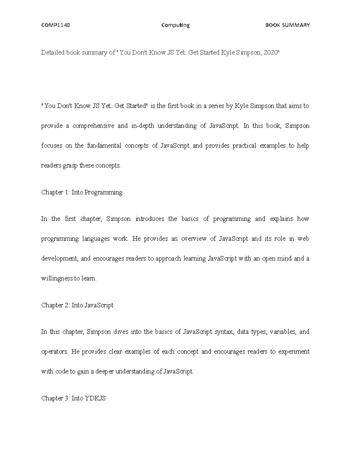 DEtailed book summary of You Don't Know JS Yet Get Started - In this ...