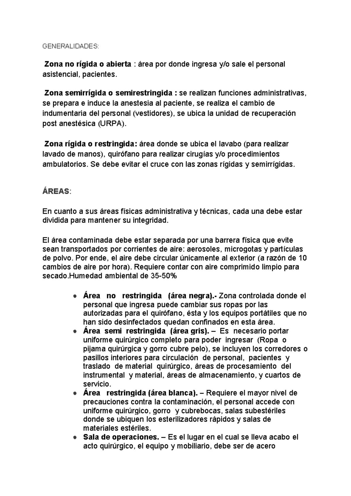 Generaliddes - GENERALIDADES: Zona no rígida o abierta : área por donde ...