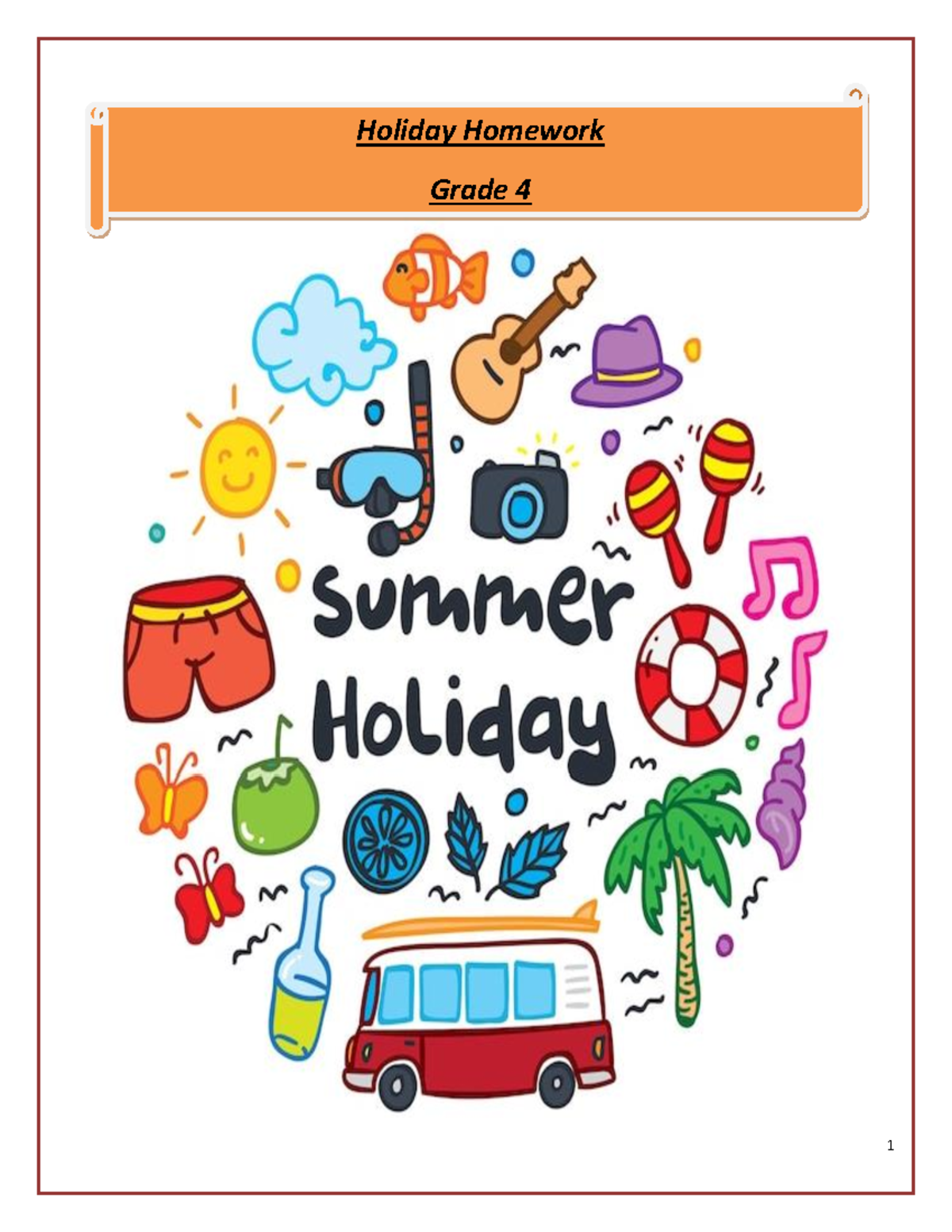 Class 4 HHW 24-25 - Holiday Homework Grade 4 Prince Public School, Budh ...
