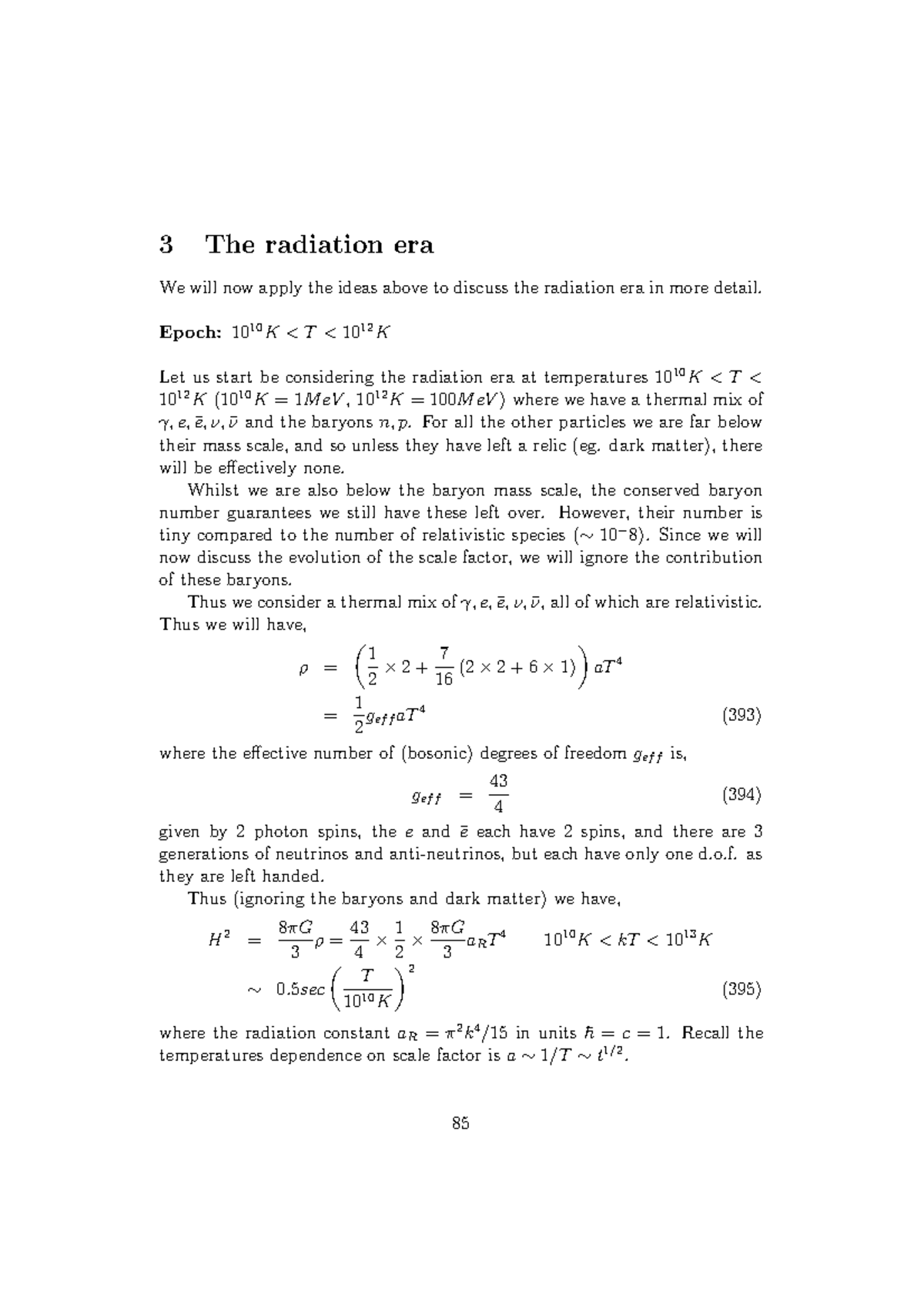 Chapter 3Radiation Era - 3 The radiation era We will now apply the ...