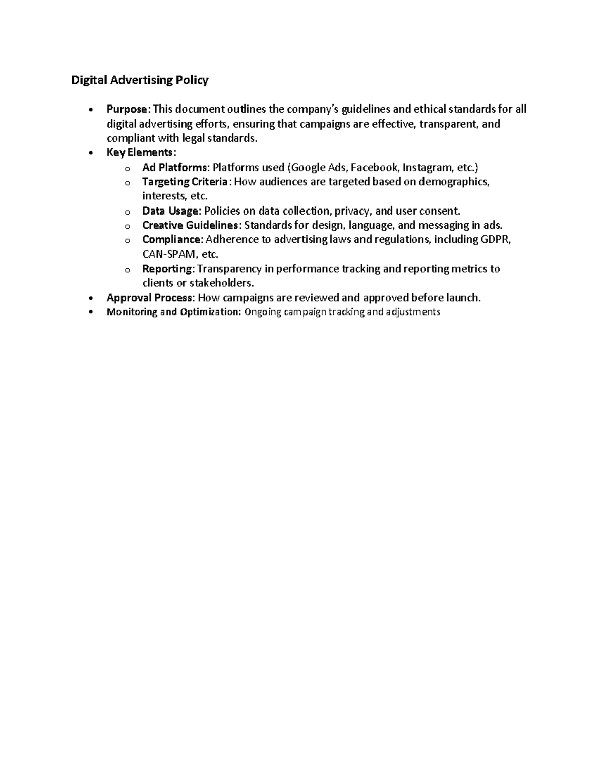 Digital Advertising Policy - Digital Advertising Policy Purpose: This ...