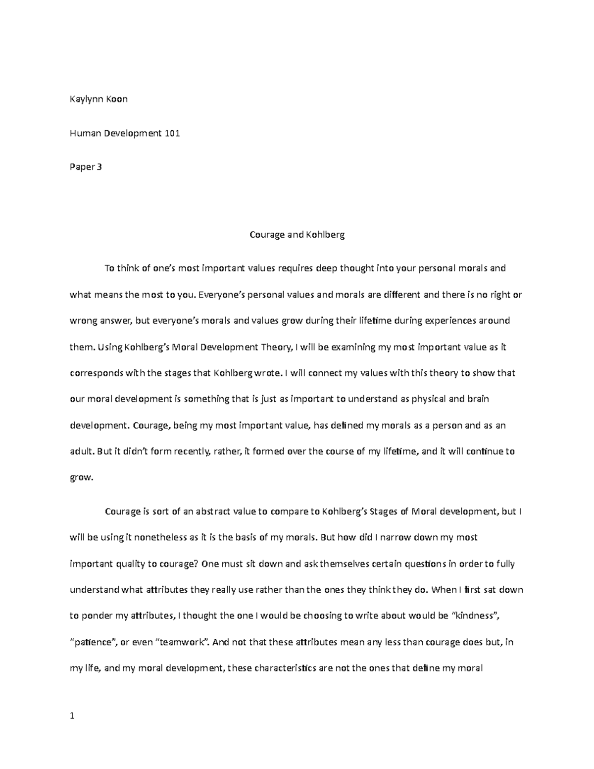 Paper 3 Example Essay For This Course H D 101 WSU StuDocu