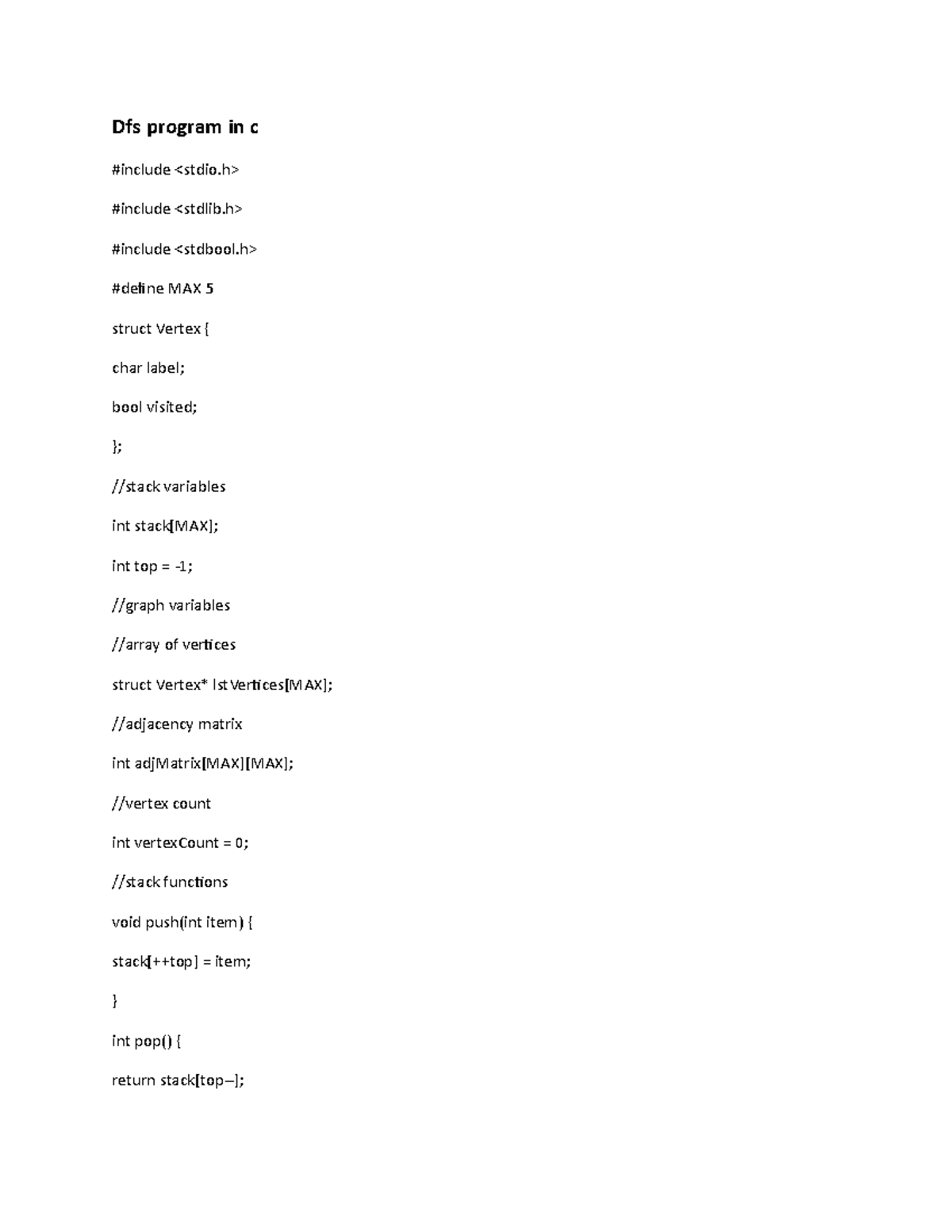 DFS program - ffff - Dfs program in c #include #include #include # ... image.