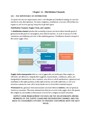 BU352 Final Course Notes - BU352: Marketing – Textbook Notes Chapter 1 ...