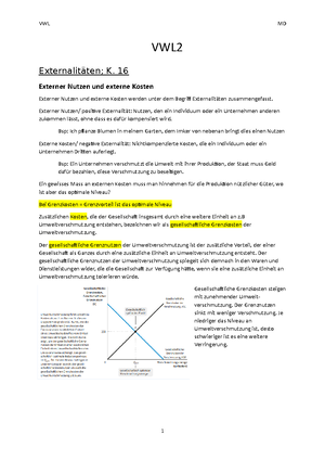 Volkswirtschaftslehre - Kapitel 16 – Externalitäten Positive Und ...