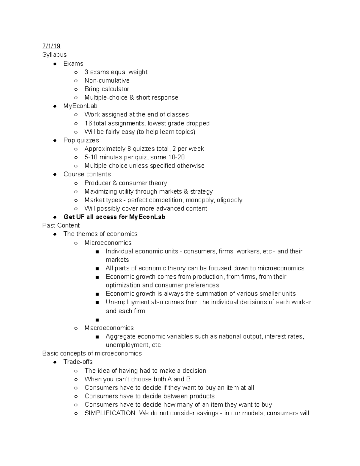 Intermediate Microeconomics - 7/1/ Syllabus Exams 3 exams equal weight ...