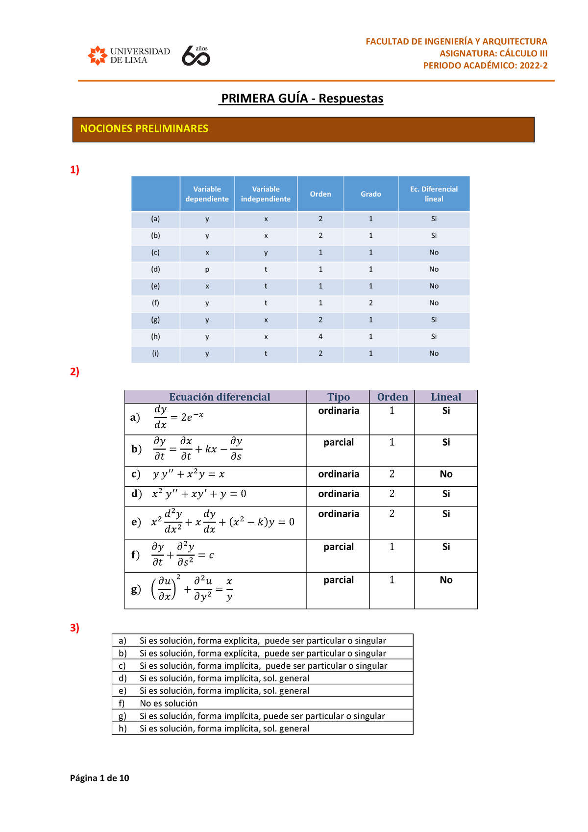 C3-Guia N01 2022-2 - Respuestas - ASIGNATURA: C¡LCULO III PERIODO ACAD ...
