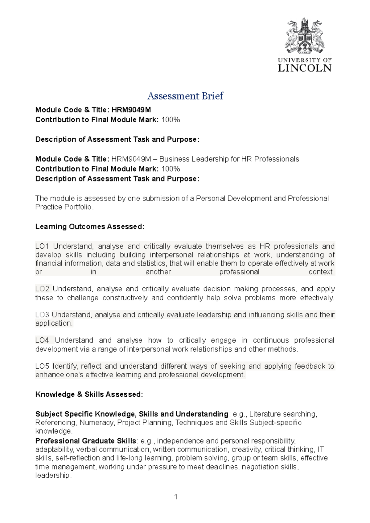 Assesssment brief - Summary of agriculture economics - Assessment Brief ...