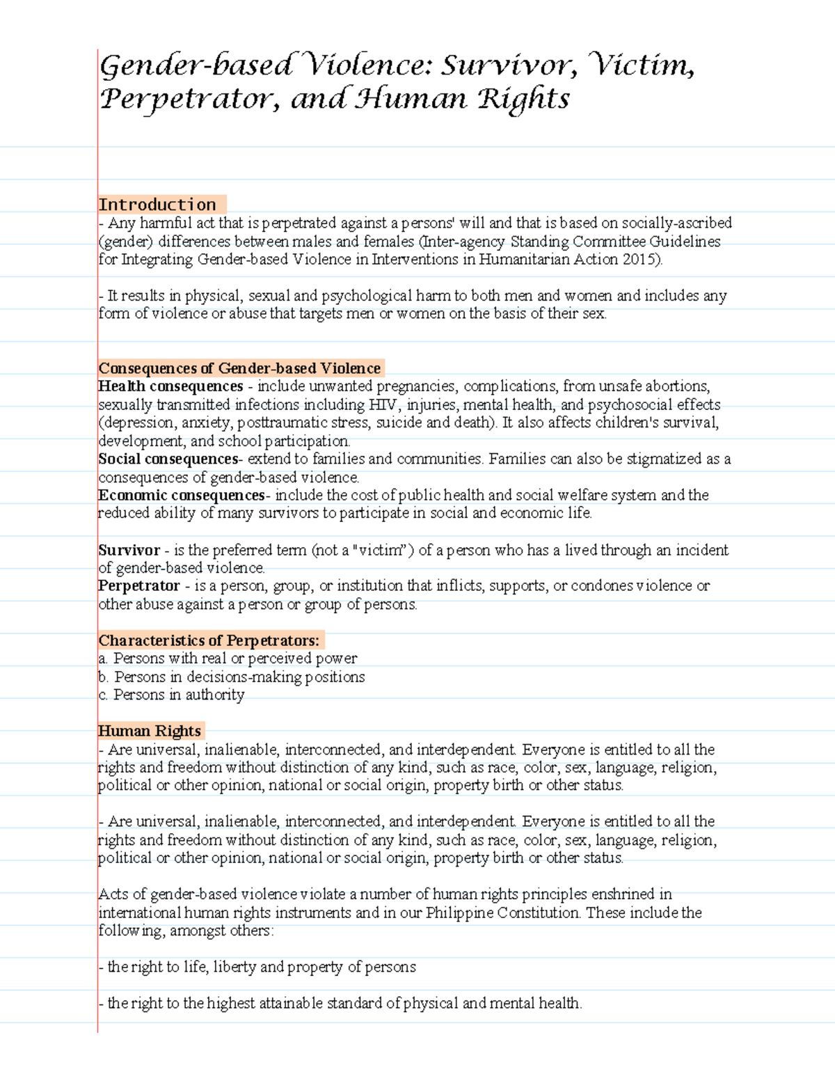Gender AND Society - Gender-based Violence: Survivor, Victim ...
