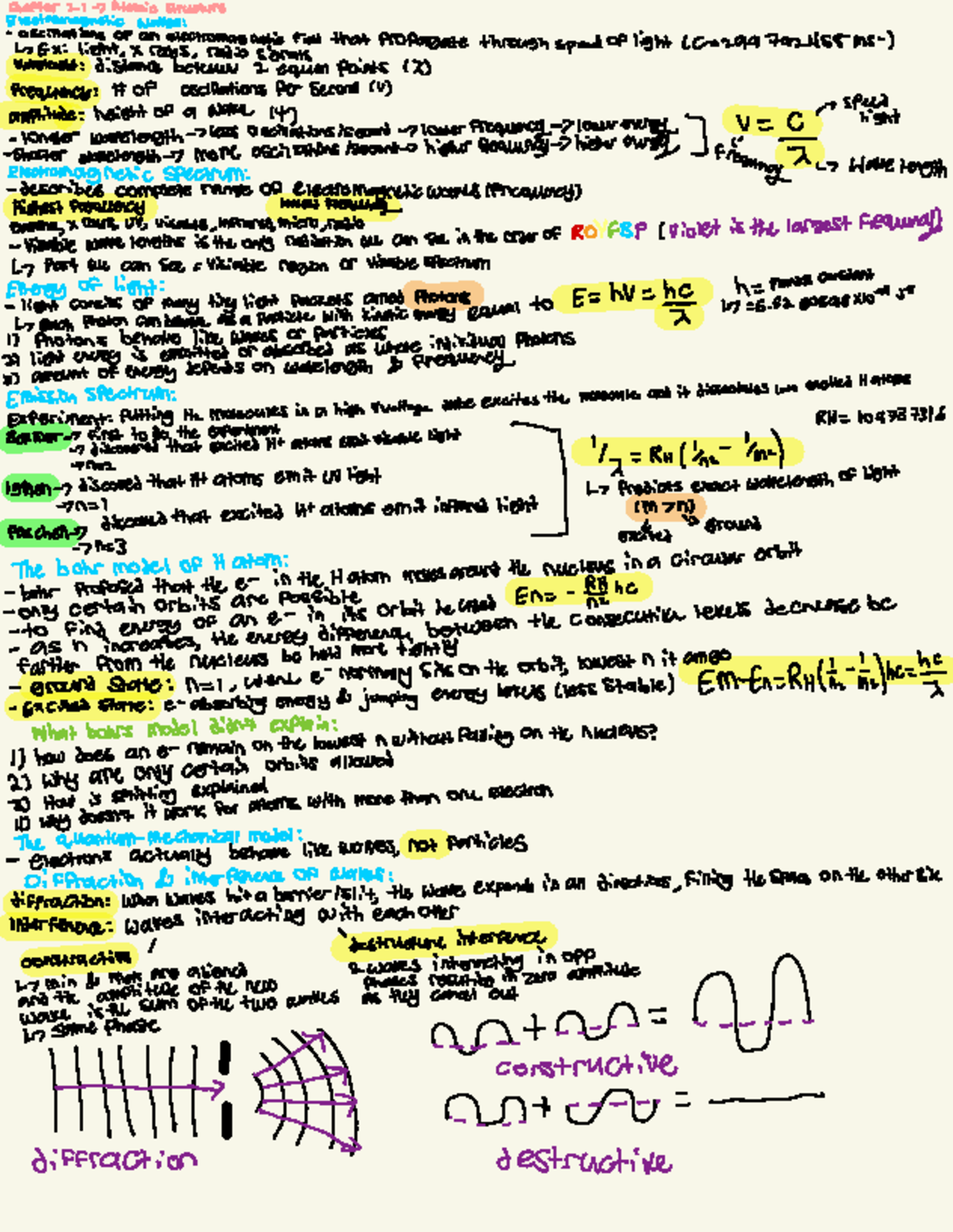 Chapter 2 - notes - Chapter 2. 1 - > Atomic structure Electromagnetic ...