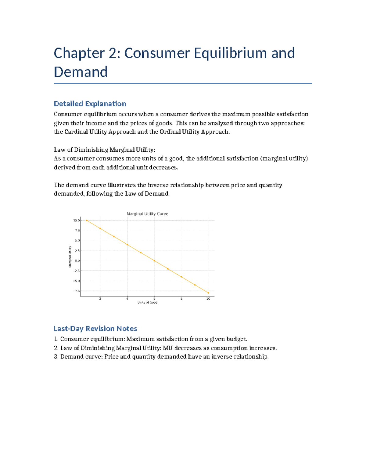 Chapter 2 Consumer Equilibrium and Demand - Chapter 2: Consumer ...