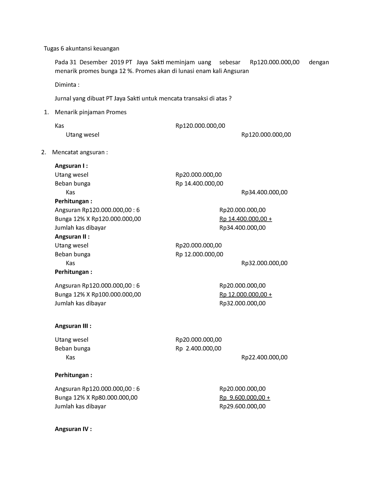 Tugas 6 Akuntansi Keuangan - Tugas 6 Akuntansi Keuangan Pada 31 ...