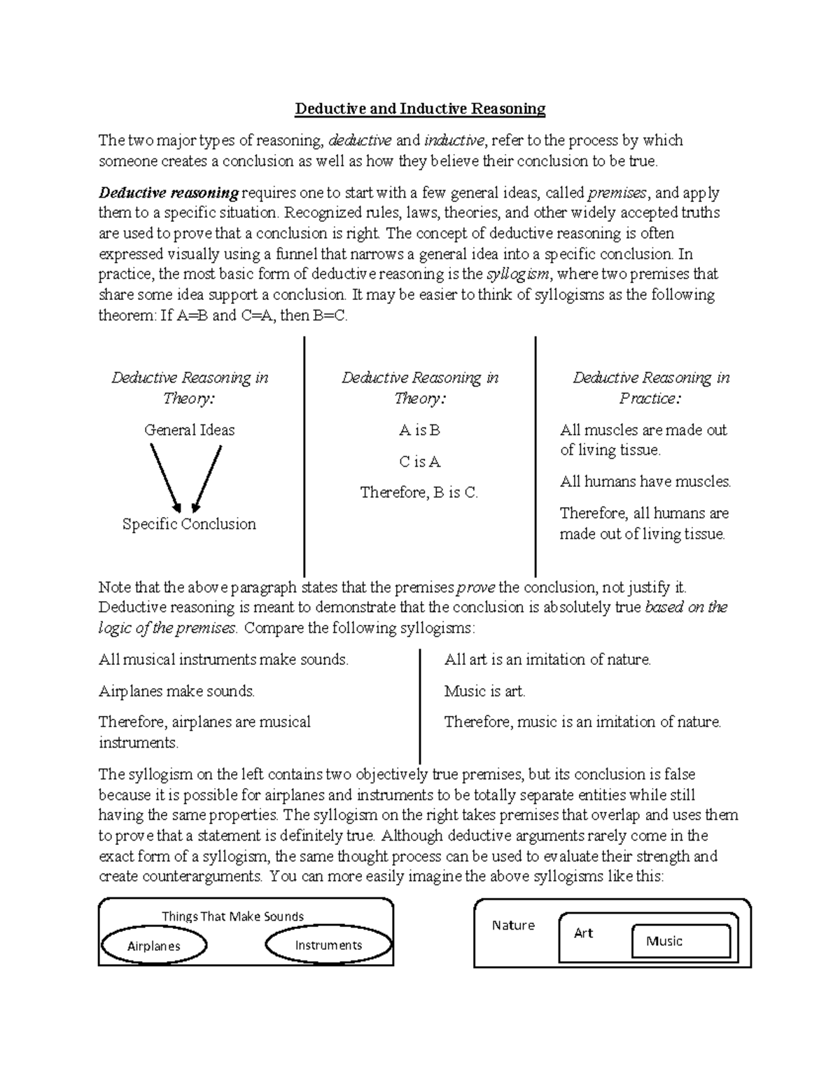 Deductive And Inductive Reasoning Deductive And Inductive Reasoning The Two Major Types Of Deductive And Inductive Reasoning Deductive And Inductive Reasoning The Two Major Types Of