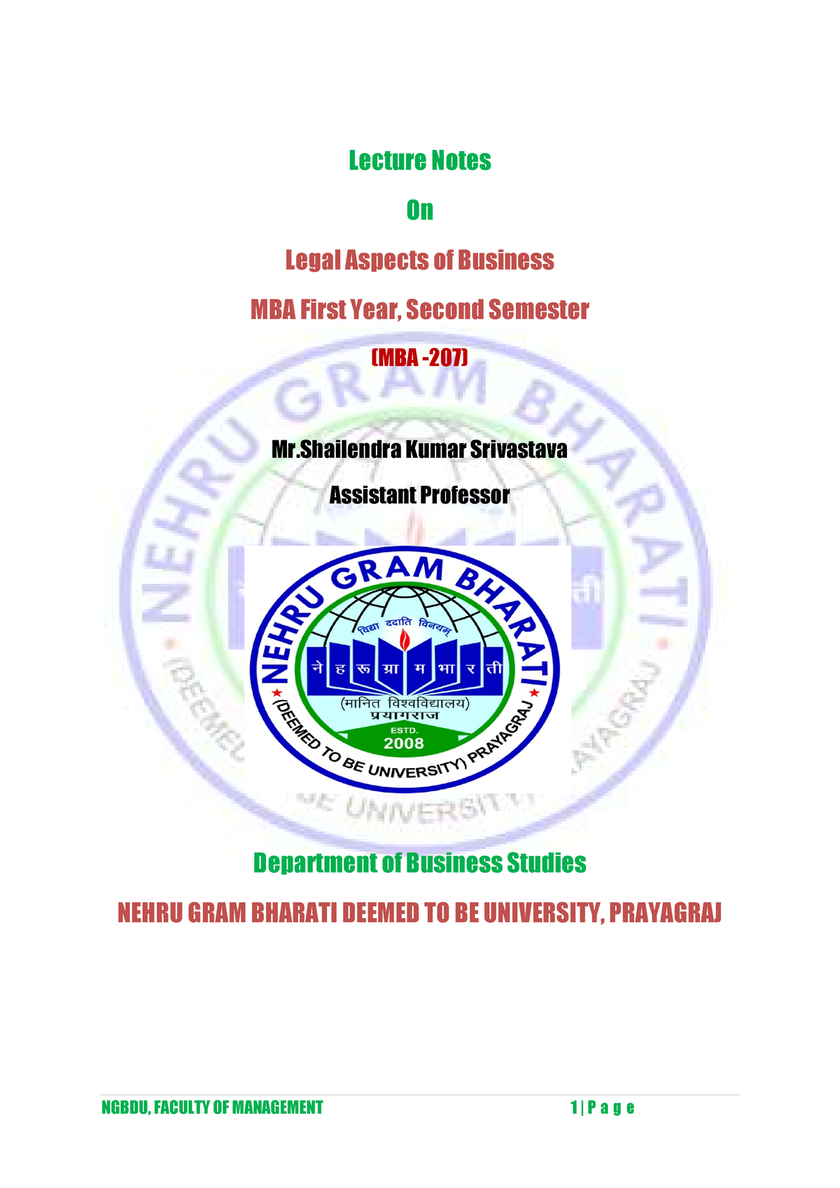 legal-aspect-of-business-notes-lecture-notes-on-legal-aspects-of