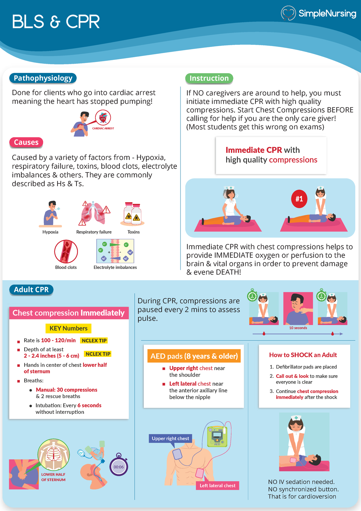 1. BLS CPR - NCLEX - BLS & CPR Pathophysiology Done for clients who go ...