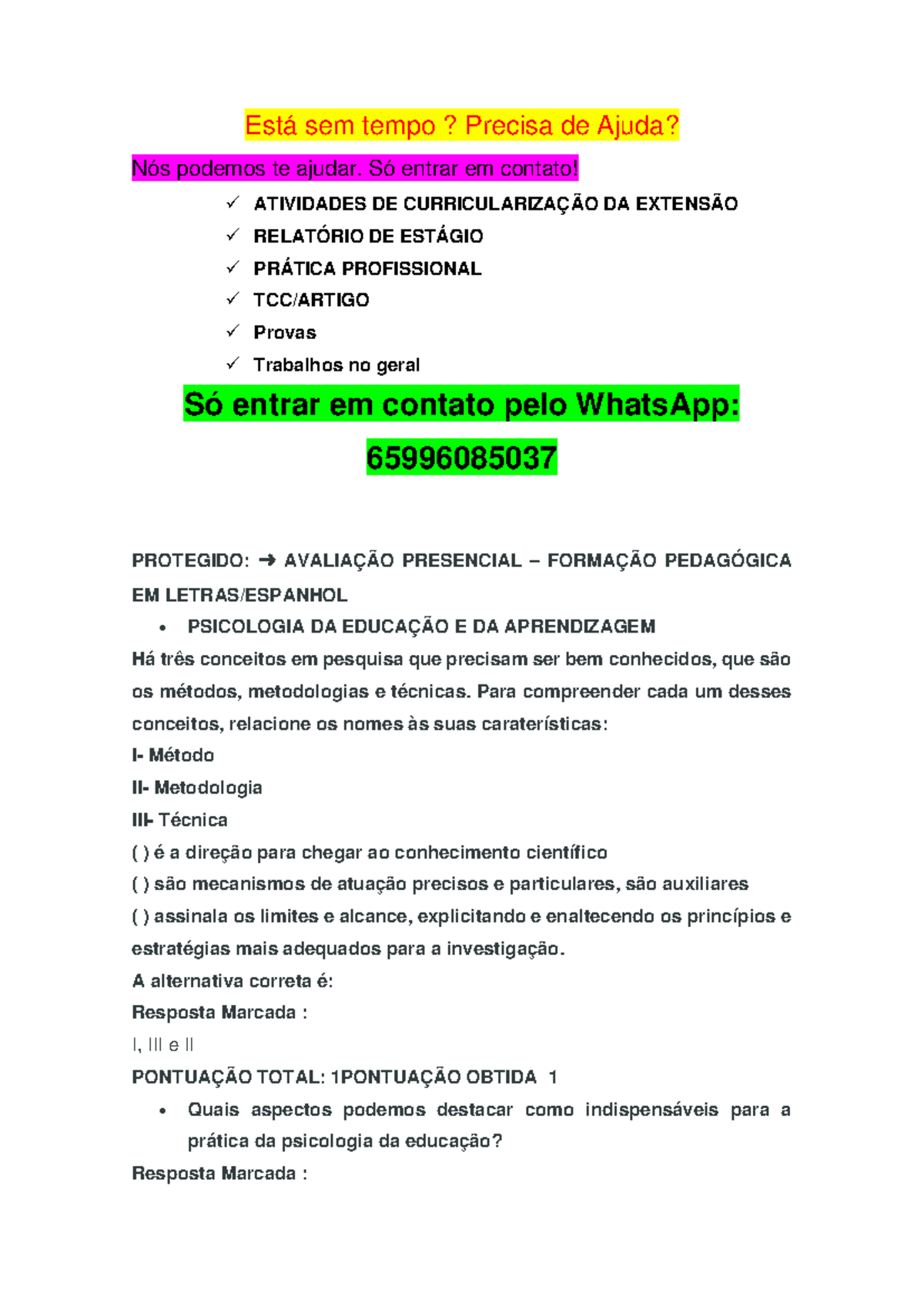 Formação Pedagógica EM Letras Espanhol - Está sem tempo? Precisa de ...
