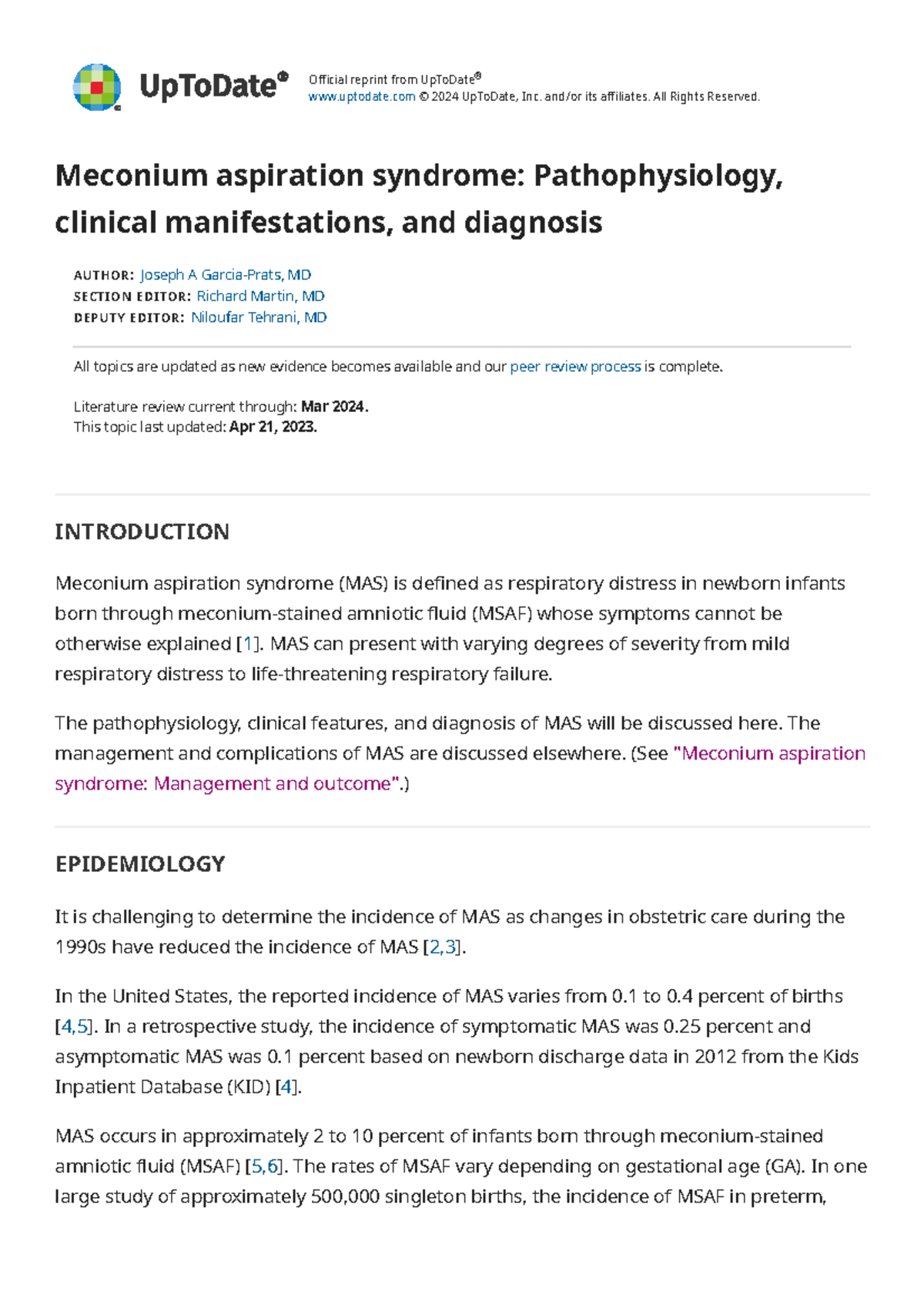 Síndrome de aspiração meconial - fisiopatologia, manifestações clínicas ...