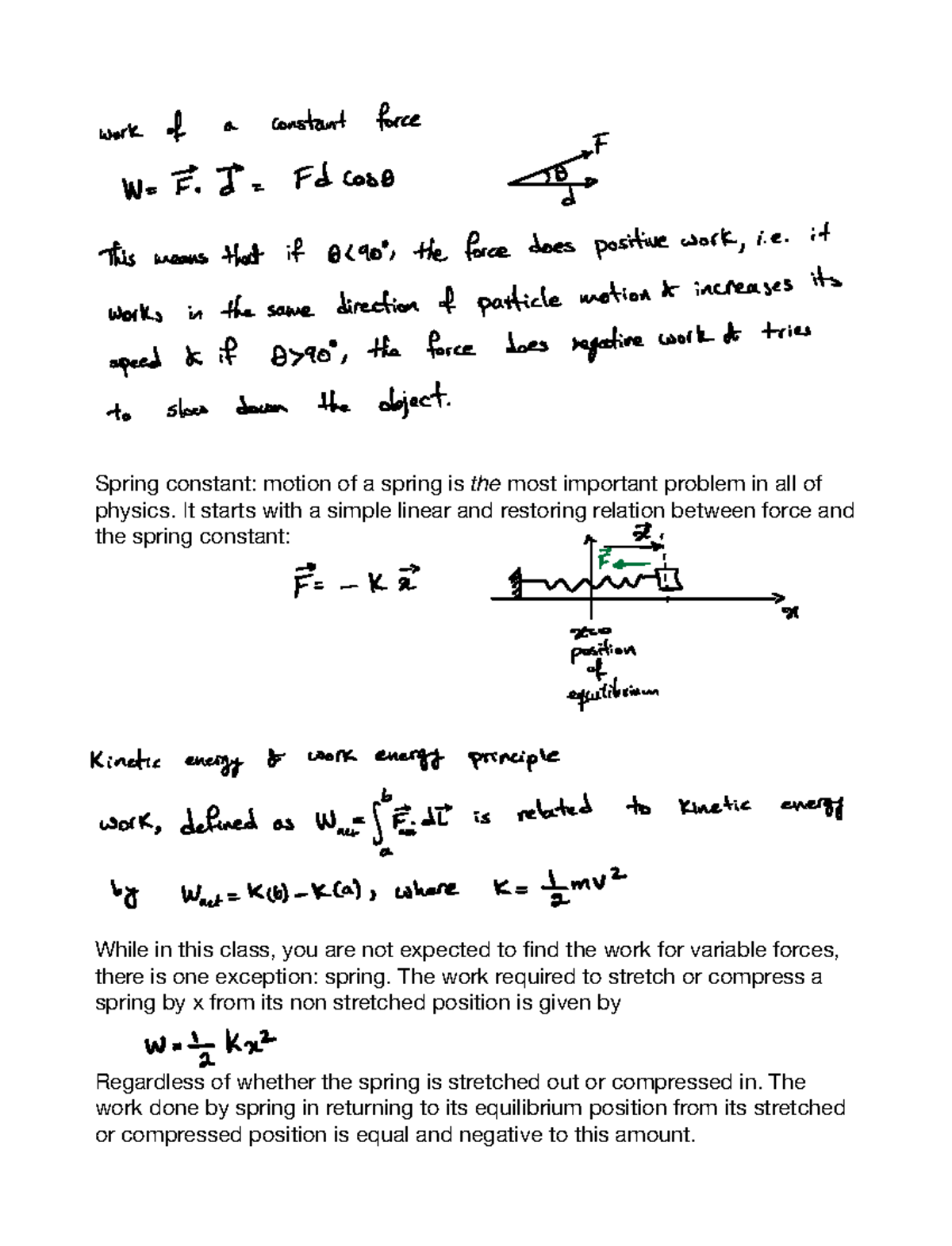 230306 Recitation - Spring constant: motion of a spring is the most ...