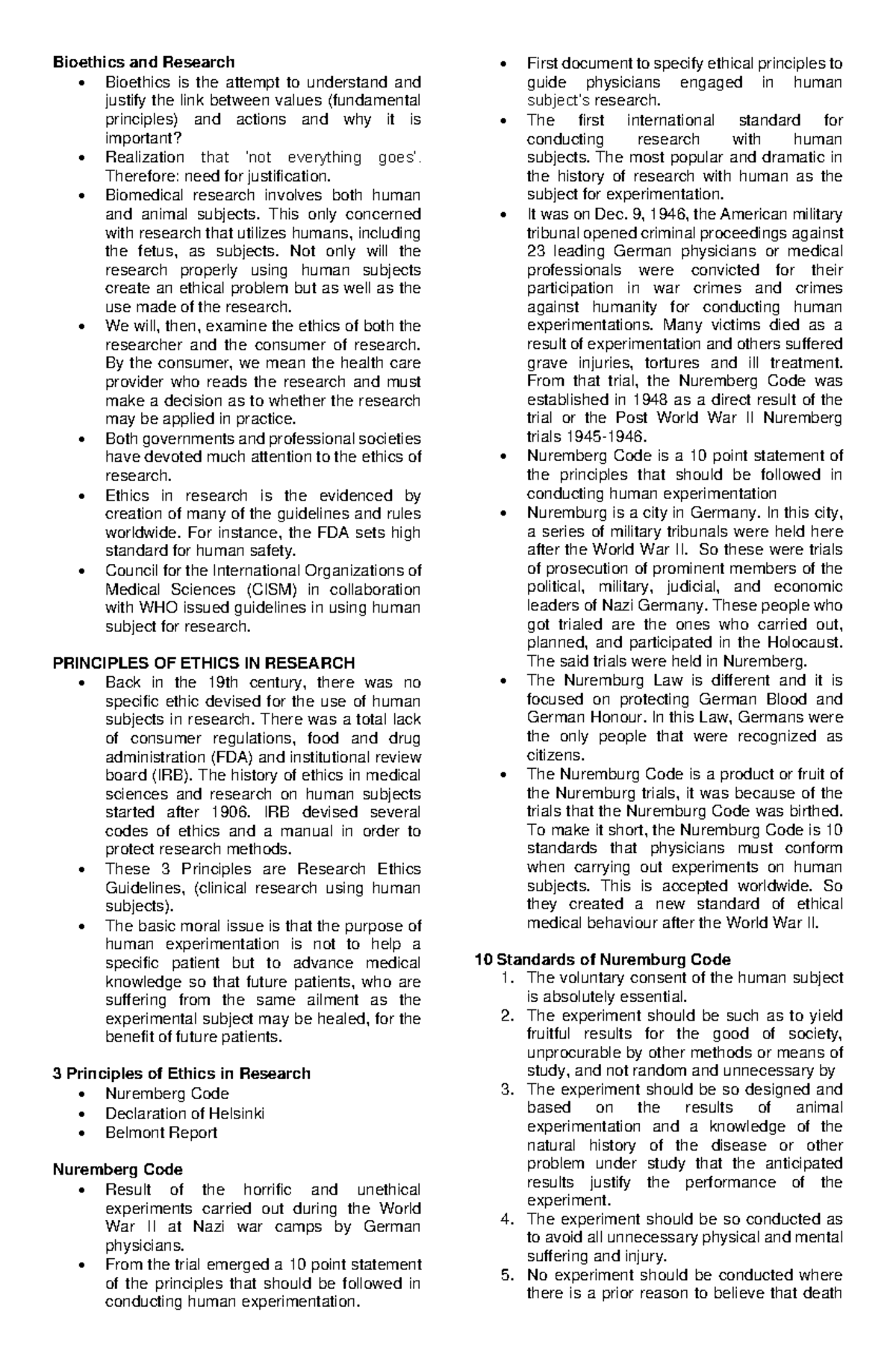 HCE Lesson 10 - Bioethics and Research - Bioethics and Research ...