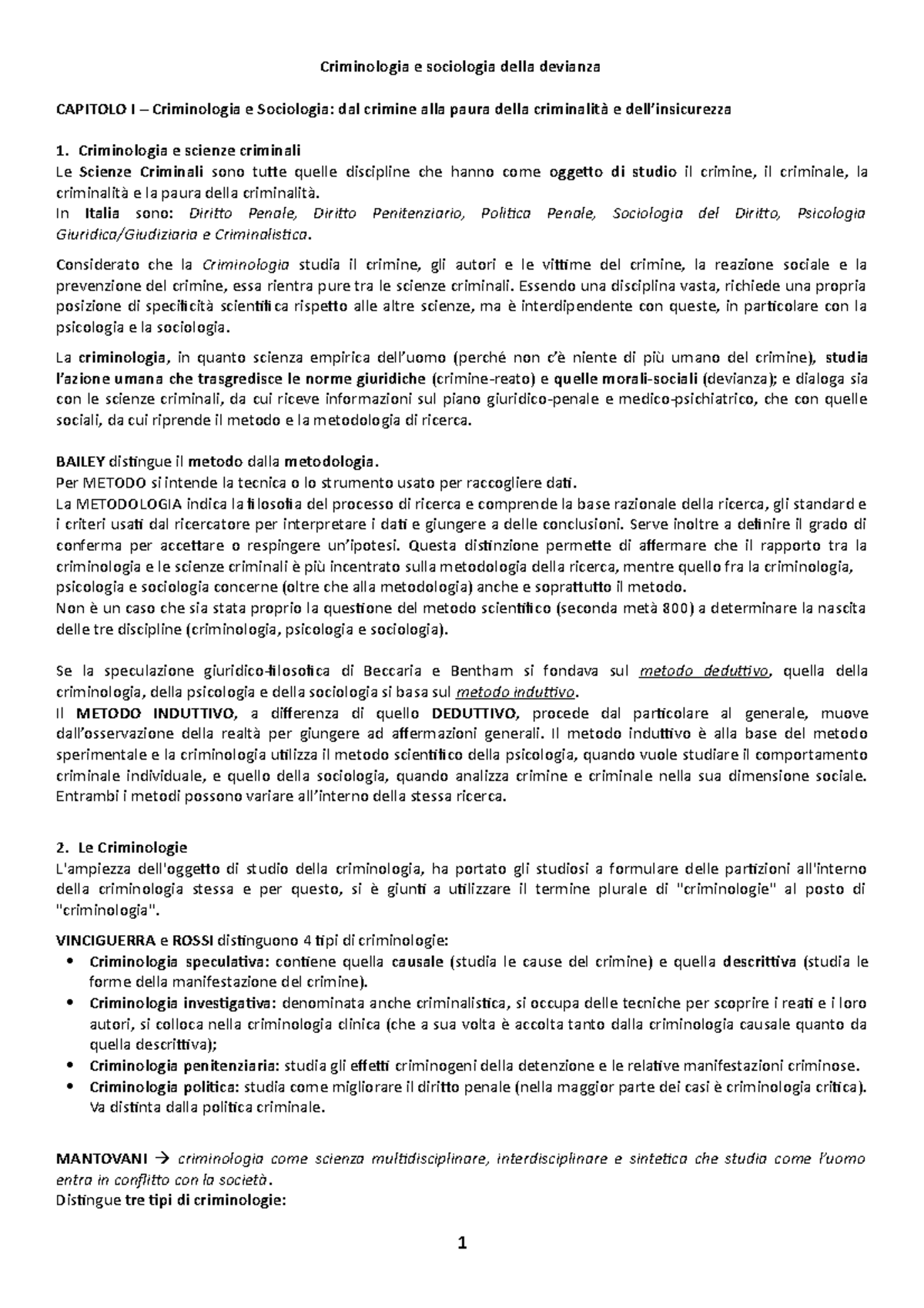 Elementi Di Sociologia Della Devianza