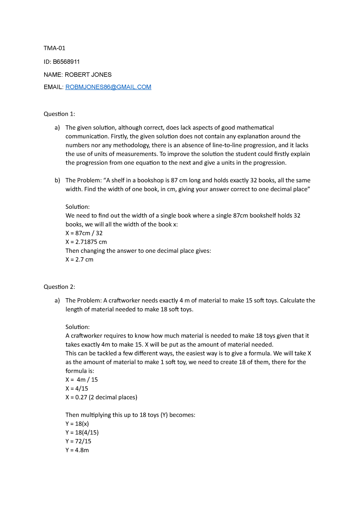 Open University 2020/21 - MU123 TMA01 - MU123 - OU - Studocu