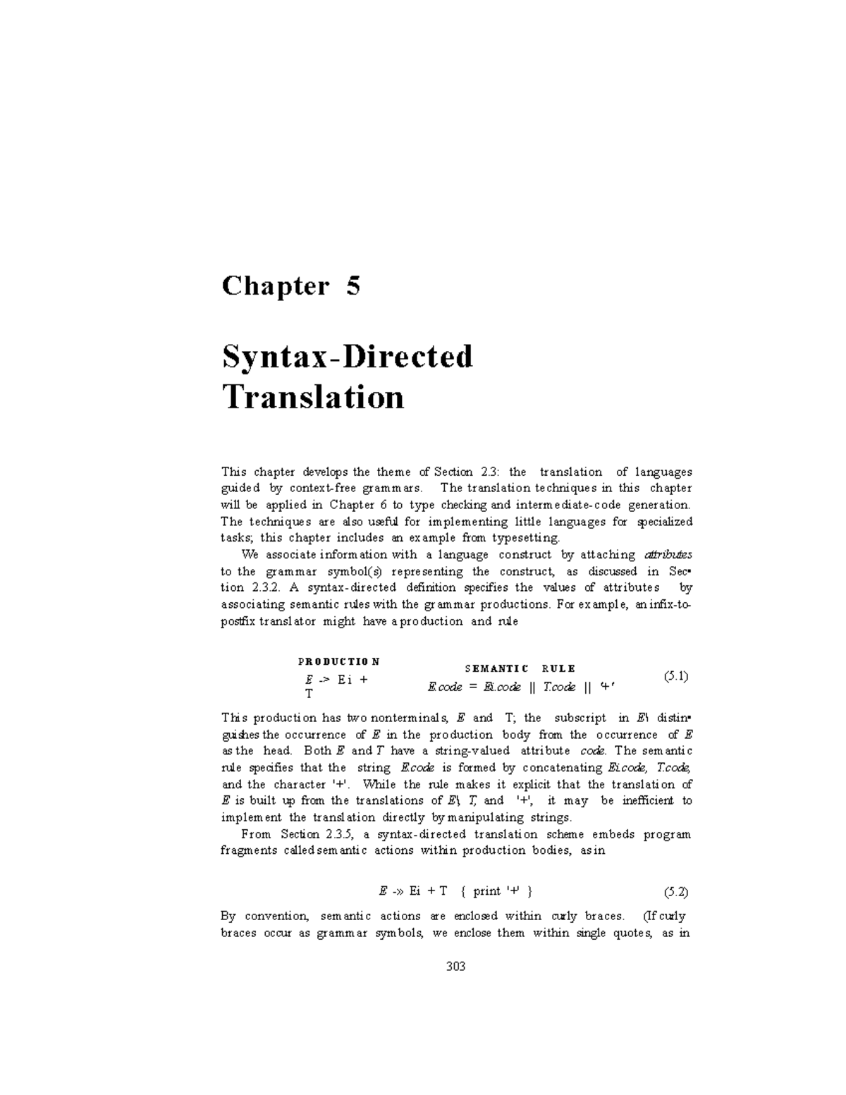 Unit 3 cd - Cdh - Chapter 5 Syntax-Directed Translation This chapter ...