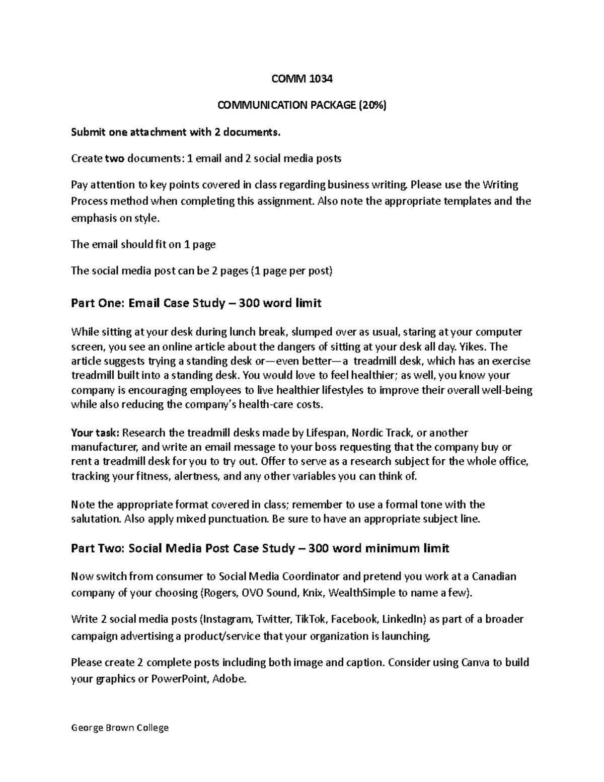 COMM 1034 Communication Package - COMM 1034 COMMUNICATION PACKAGE (20% ...