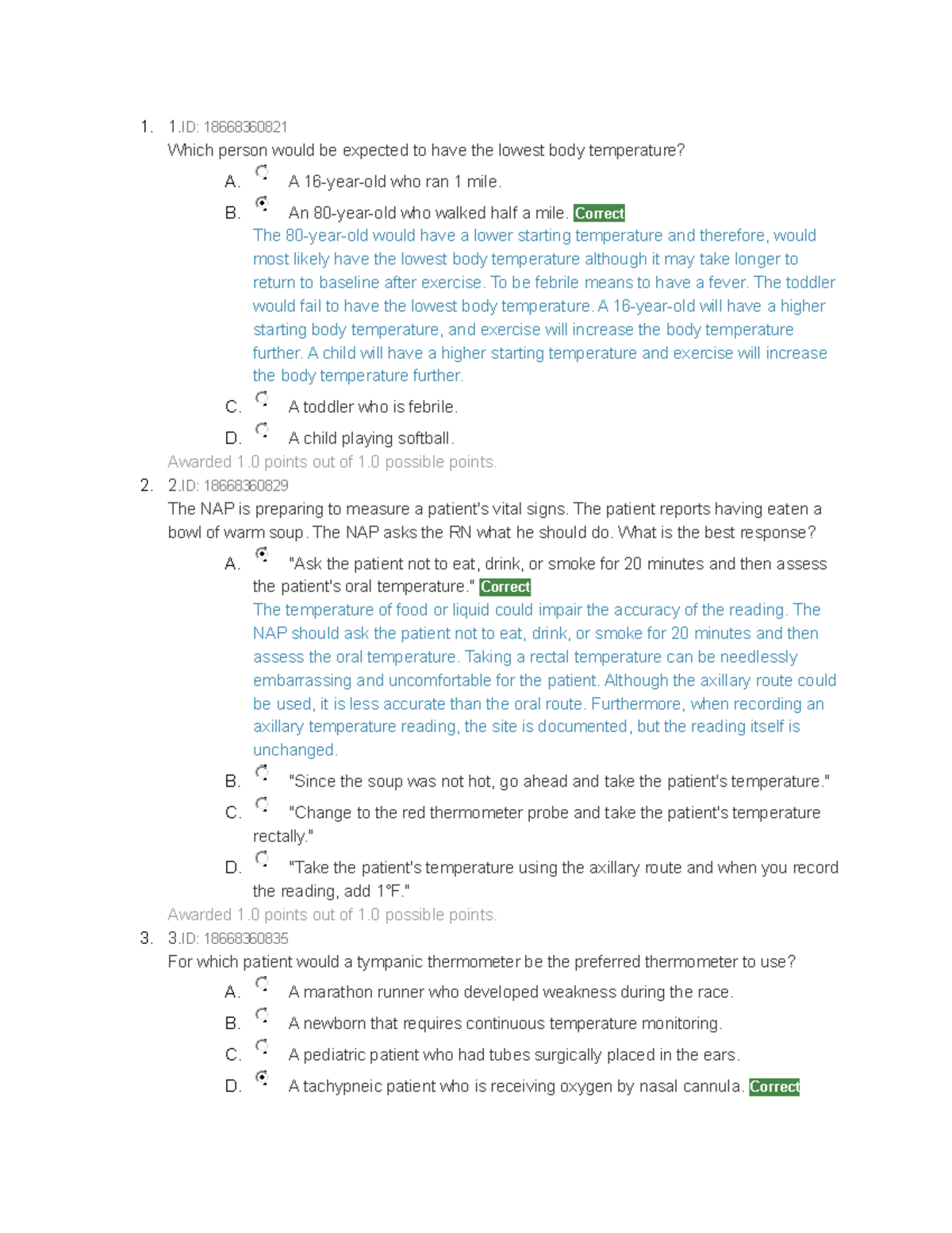 Vital Signs Post Test 2 - After Reviewing The Material Use This To ...