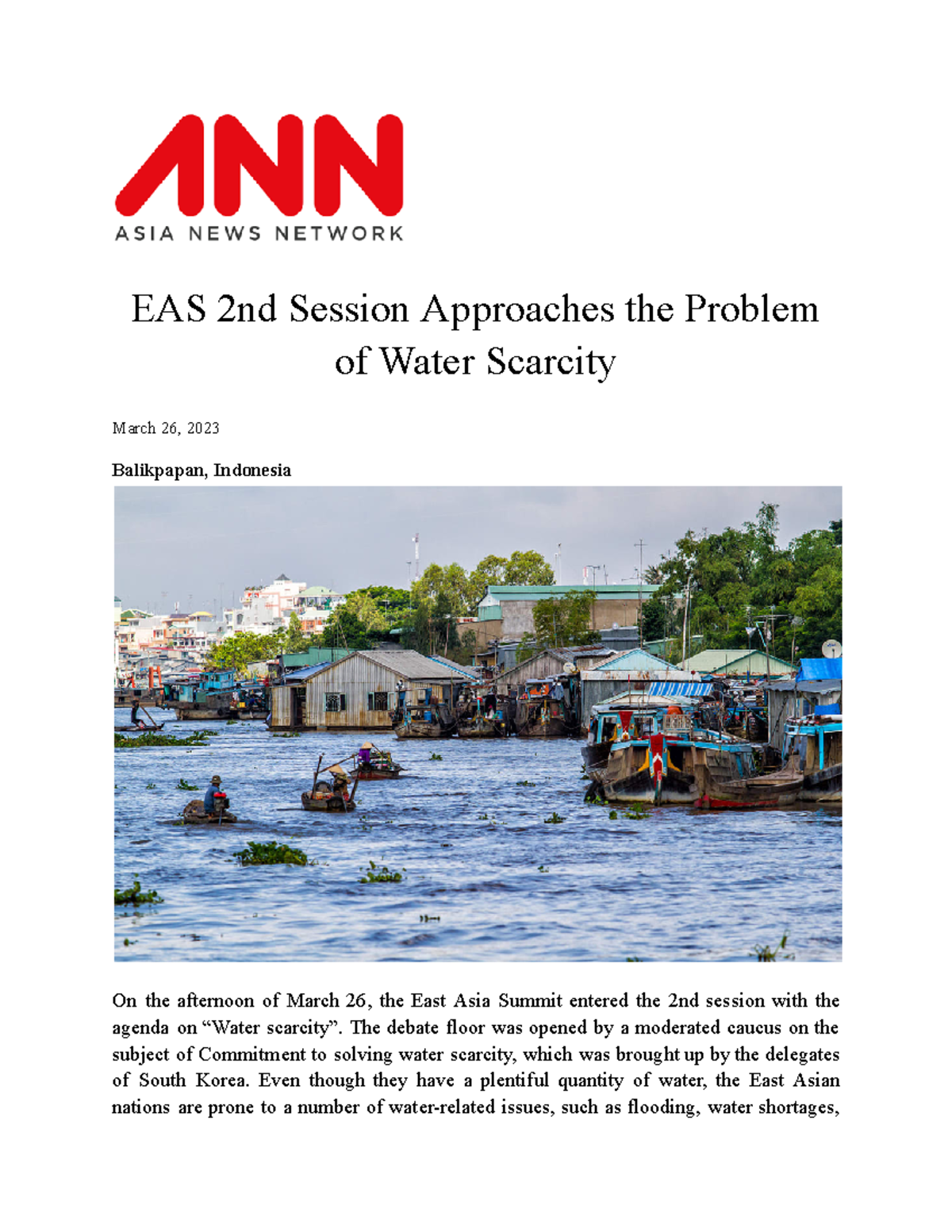[EAS] Press release Google Docs EAS 2nd Session Approaches the