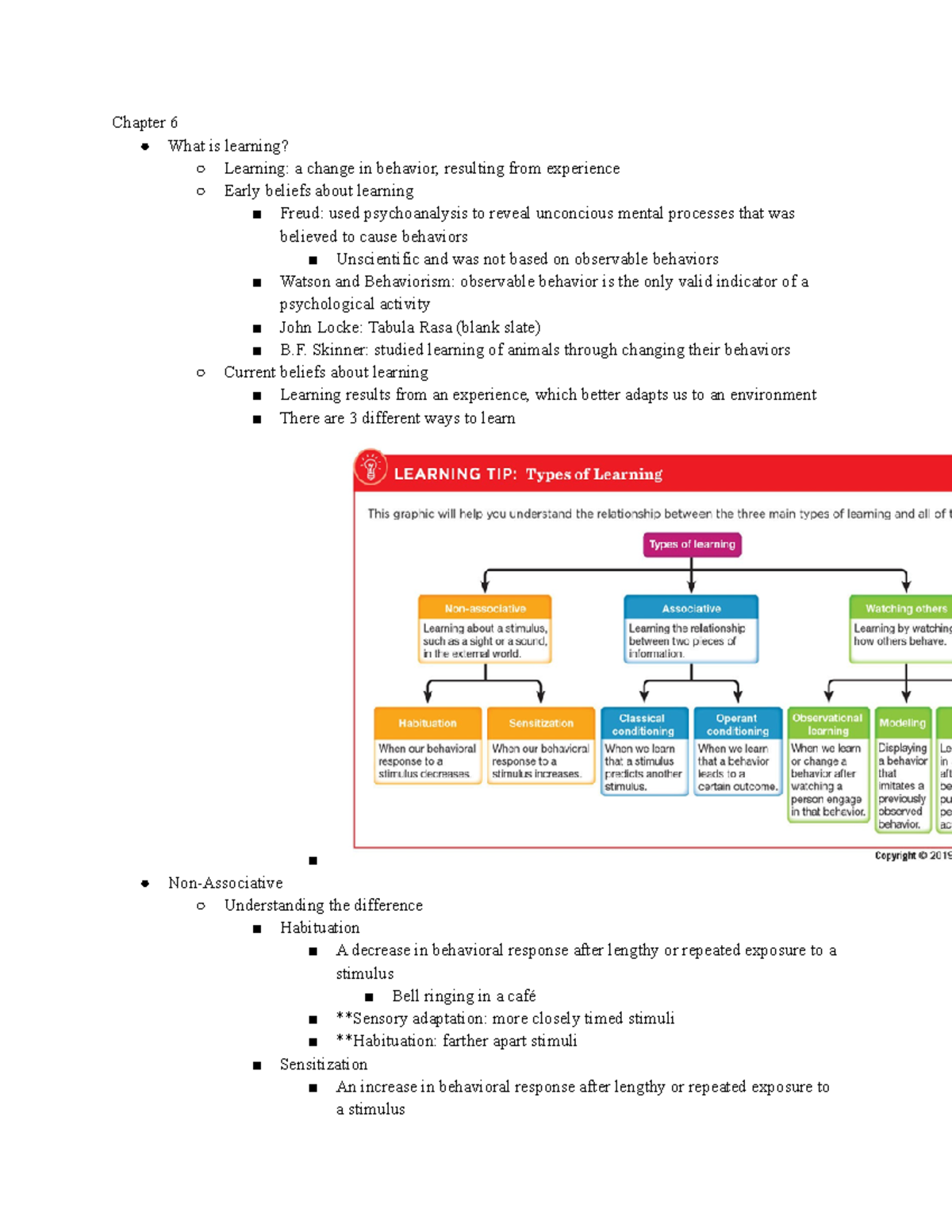 Fundamentals Of Psych Ch 6 - Chapter 6 What Is Learning? Learning: A ...