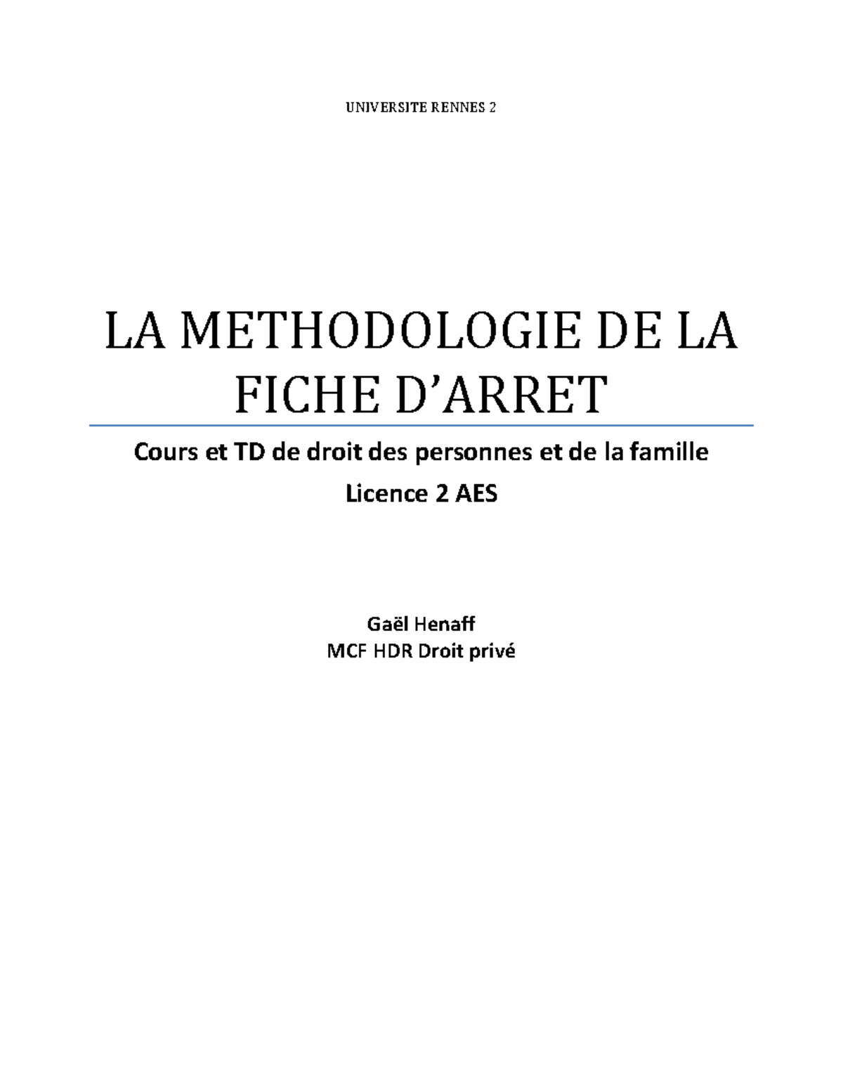 Conseils De M Thode Fiche Darr T Universite Rennes La Methodologie De La Fiche Darret Cours