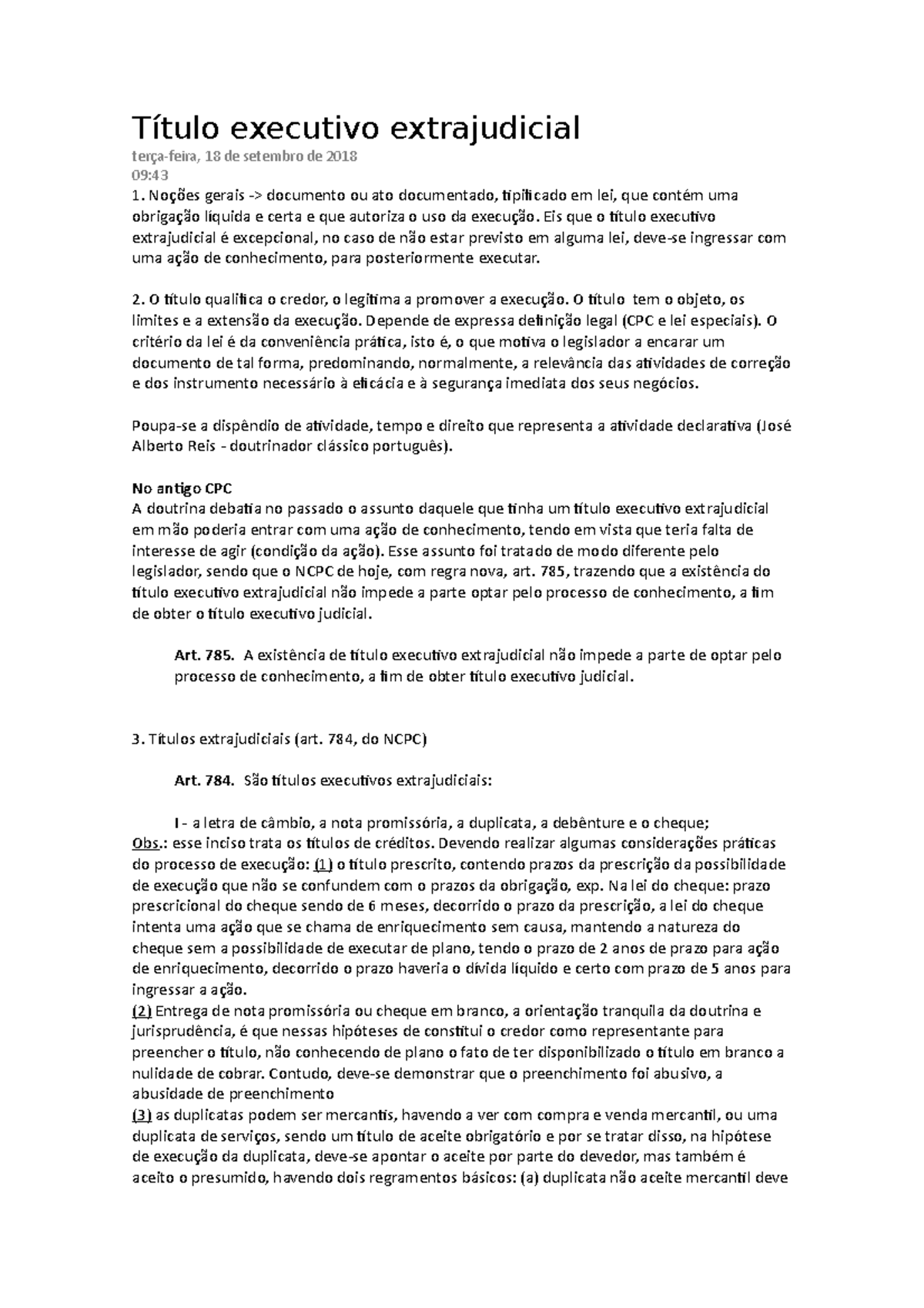 A Sistemática Do Título Executivo Extrajudicial - Título Executivo ...