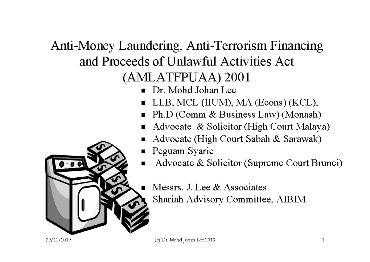 AMLA Malaysia - Introduction to “Smurfing”