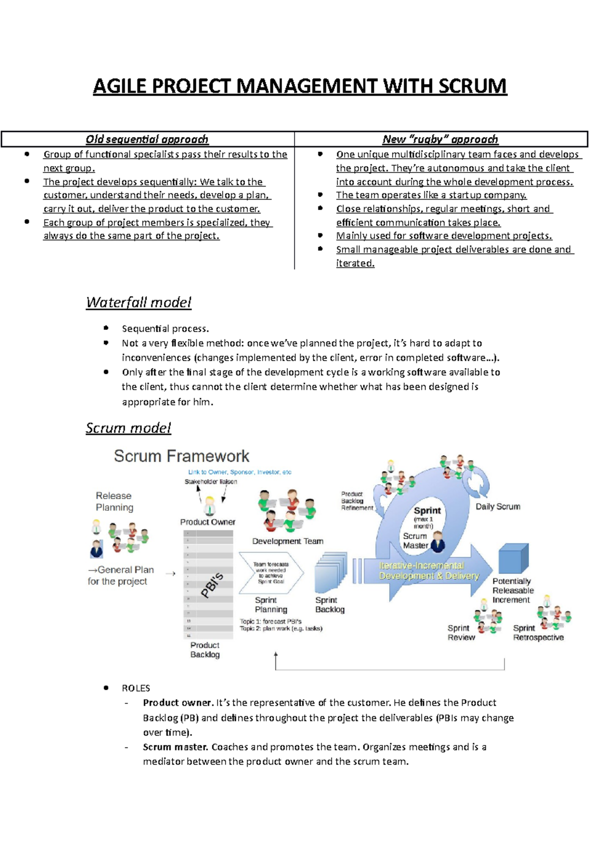 U11 Agile Project Management with Scrum AGILE PROJECT MANAGEMENT WITH
