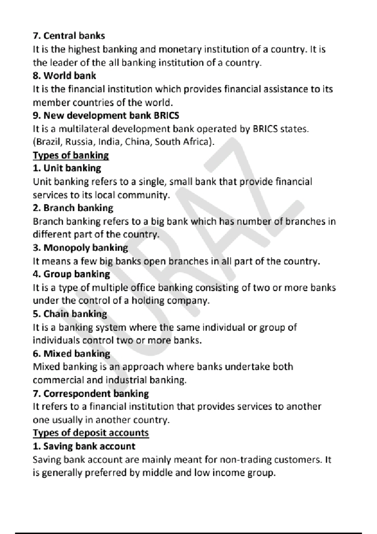 Business 3 - It is easy short notes - Banking and Insurance - Studocu
