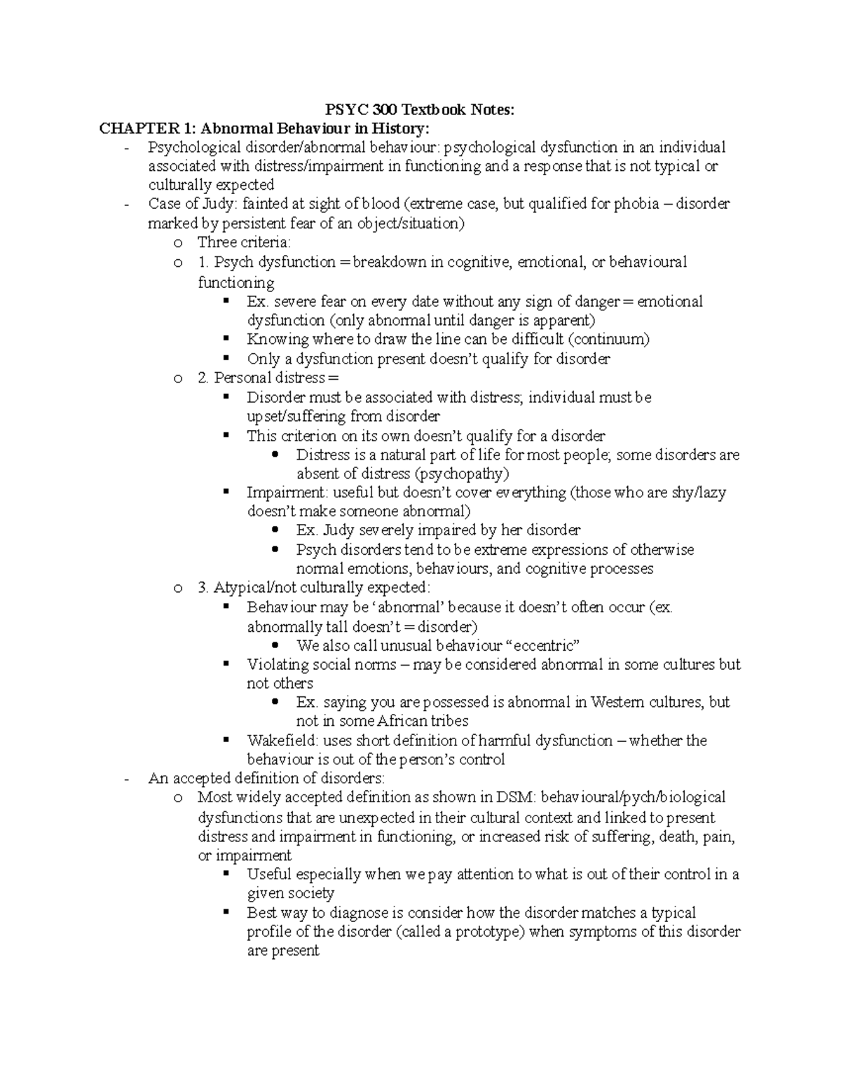 PSYC 300 Midterm 1 Textbook Notes - PSYC 300 Textbook Notes: CHAPTER 1 ...