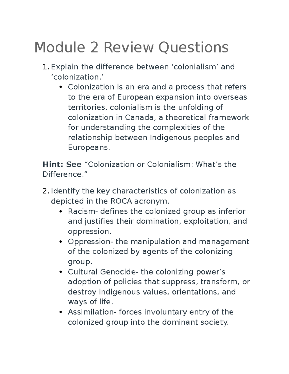 Module 2 Review Questions - Module 2 Review Questions Explain The ...