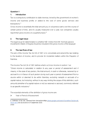 Assignment Letter Questions and Instructions - “ANNEXURE 1: ASSIGNMENTS ...