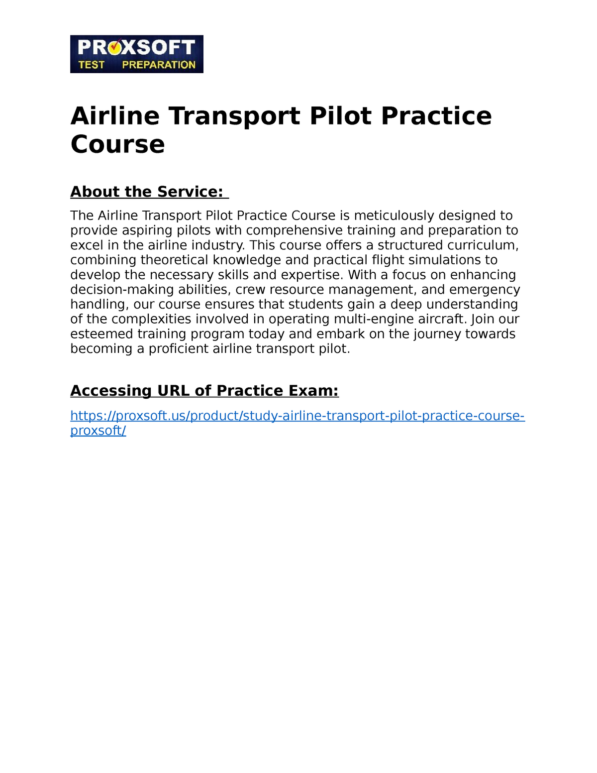 coursework for pilots