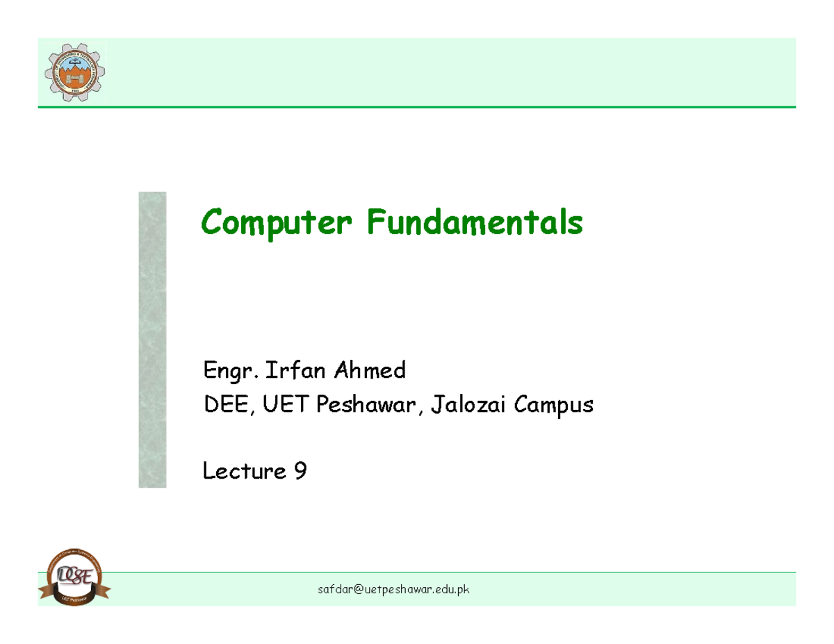 Lecture 9 - Computer Fundamental Notes - Human Computer Interaction ...