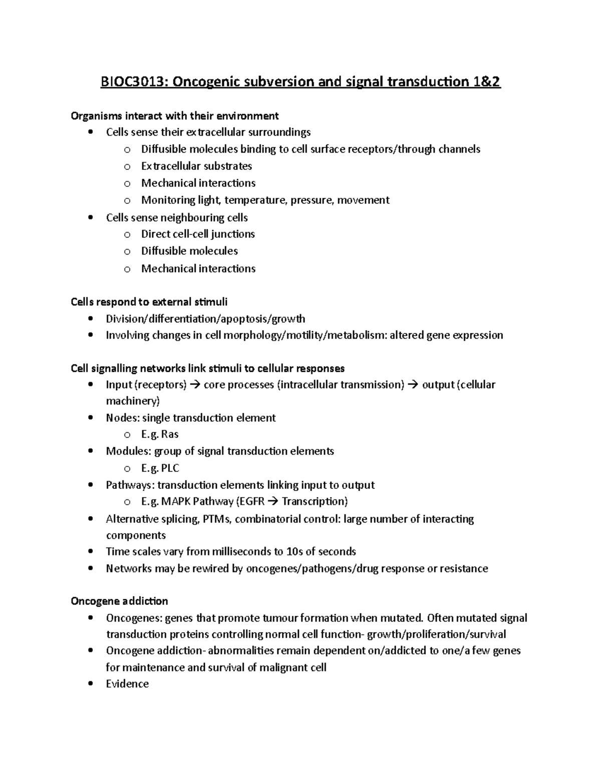 Signalling networks - Ras Modules: group of signal transduction ...