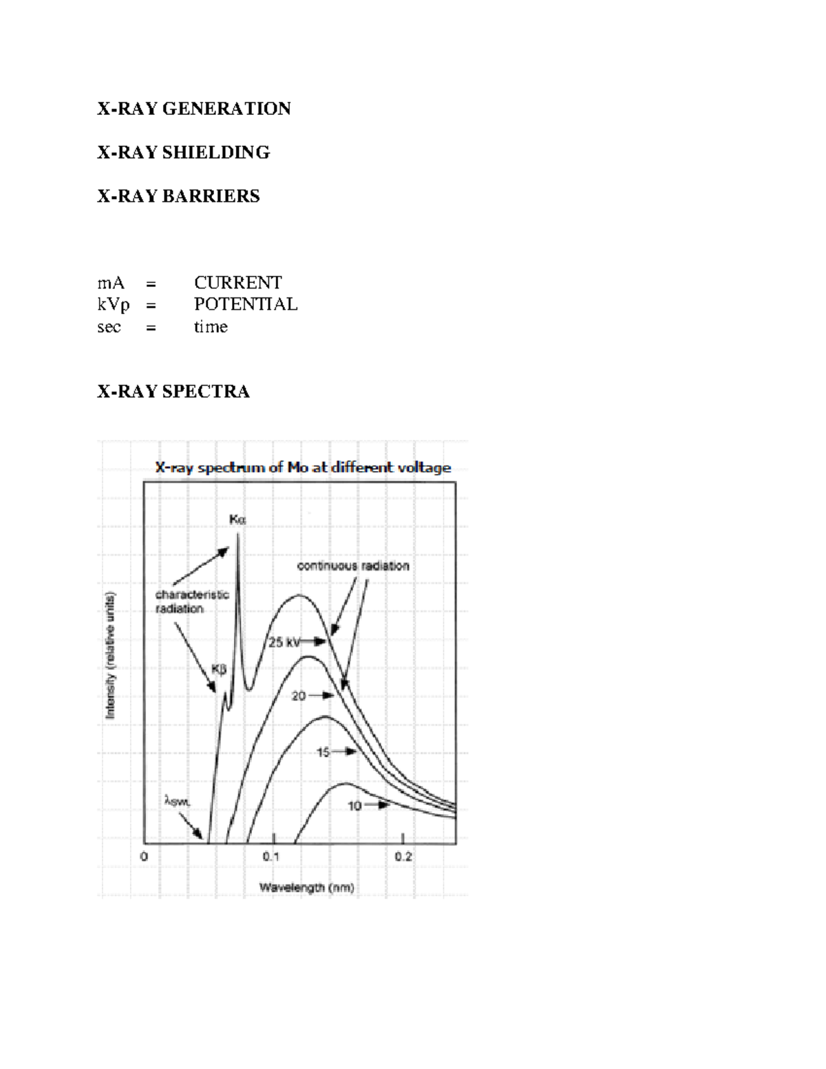 NE7303 Handout-18 X-ray Generation Shielding - X-RAY GENERATION X-RAY ...