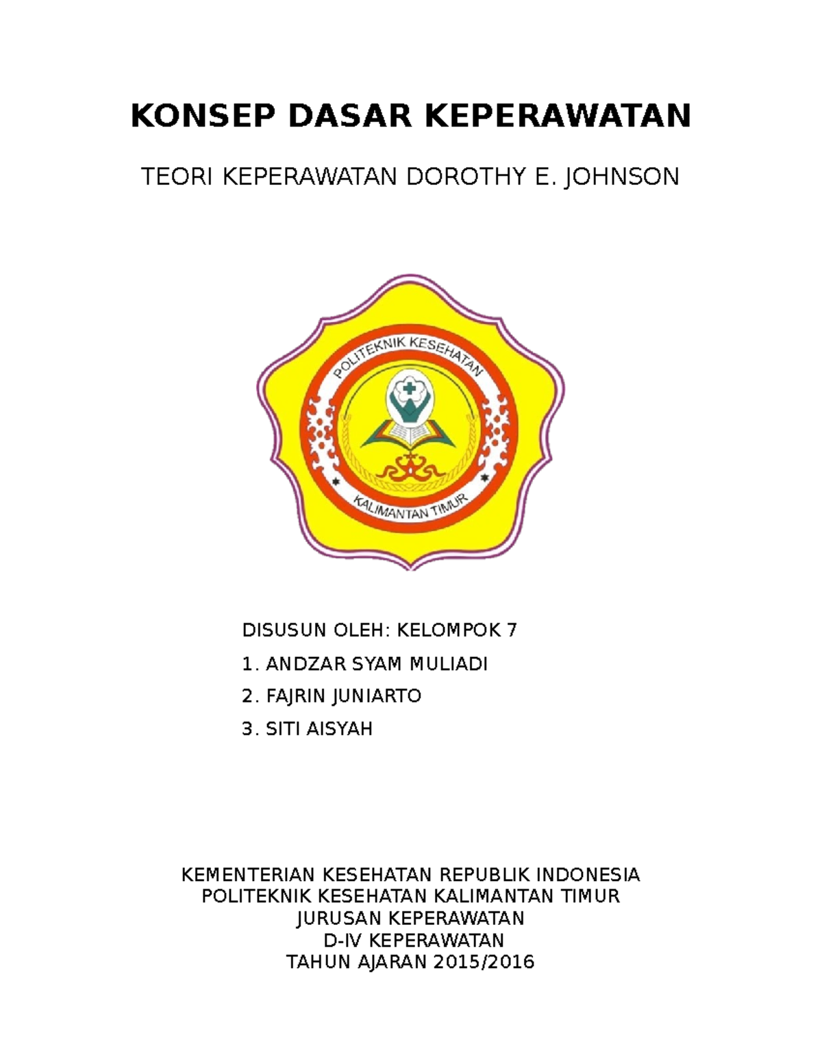 Pdfcoffee - PDF COFFE - KONSEP DASAR KEPERAWATAN TEORI KEPERAWATAN ...