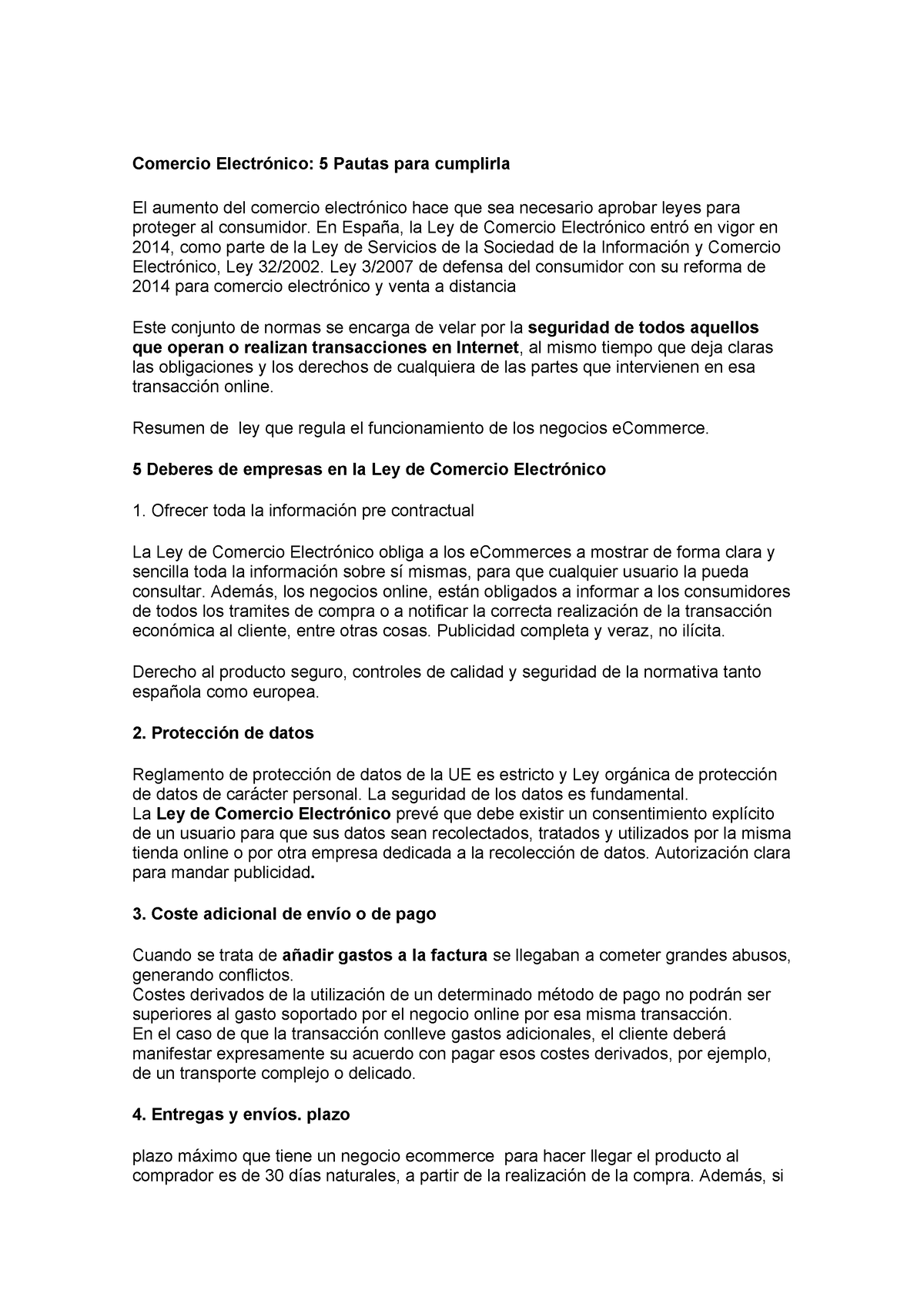 Tema 1 Comercio electronico a-c. 23 - Comercio Electrónico: 5 Pautas ...