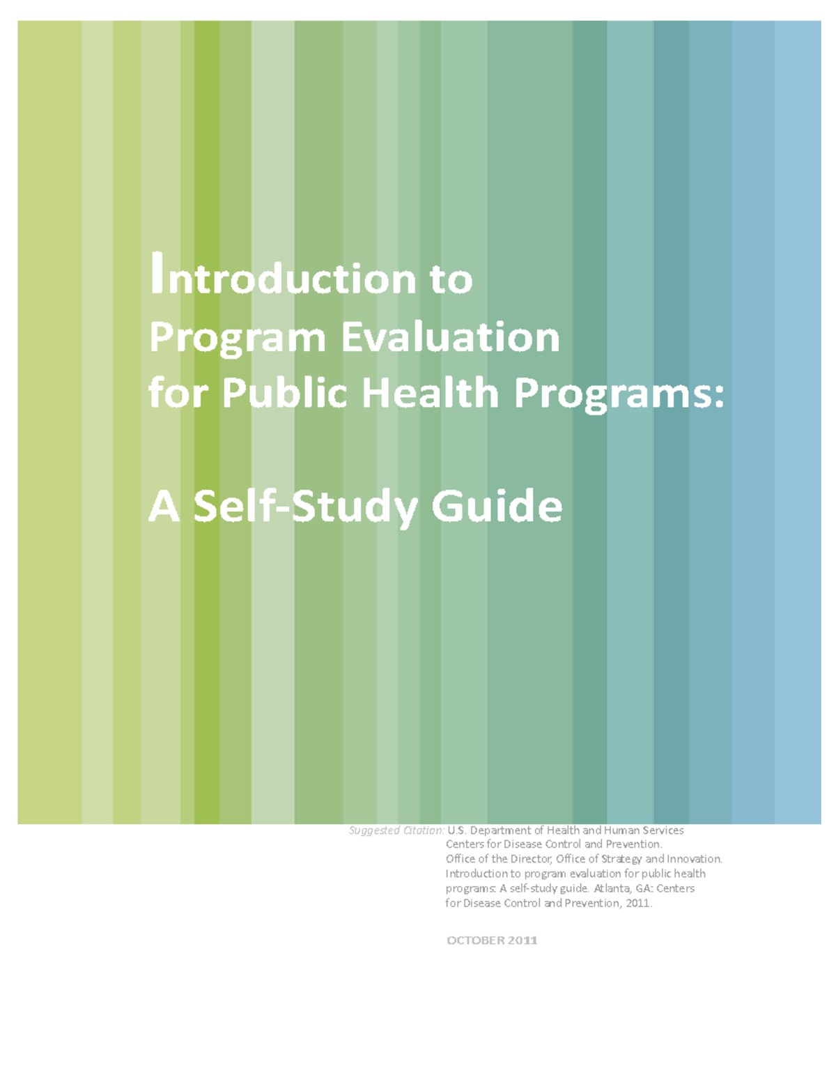 Cdc Evaluation Workbook - Introduction To Program Evaluation For Public ...