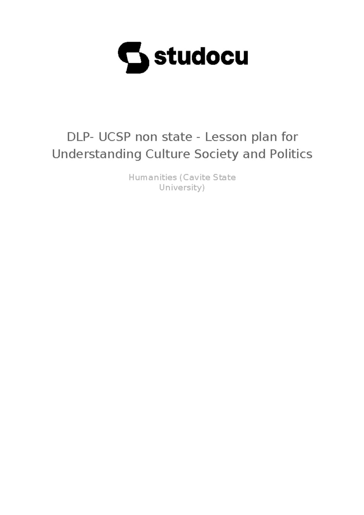 699255488 dlp ucsp non state lesson plan for understanding culture ...
