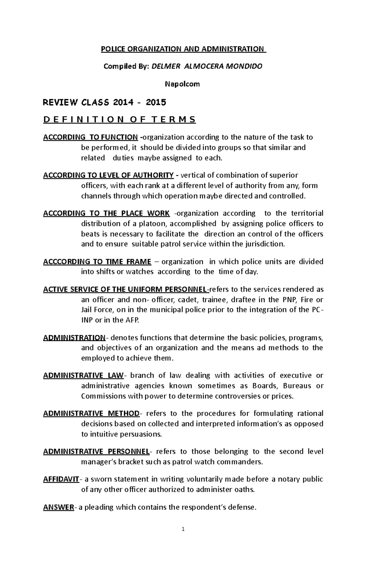 LEA 2 law enforcement administration with inter agency approach