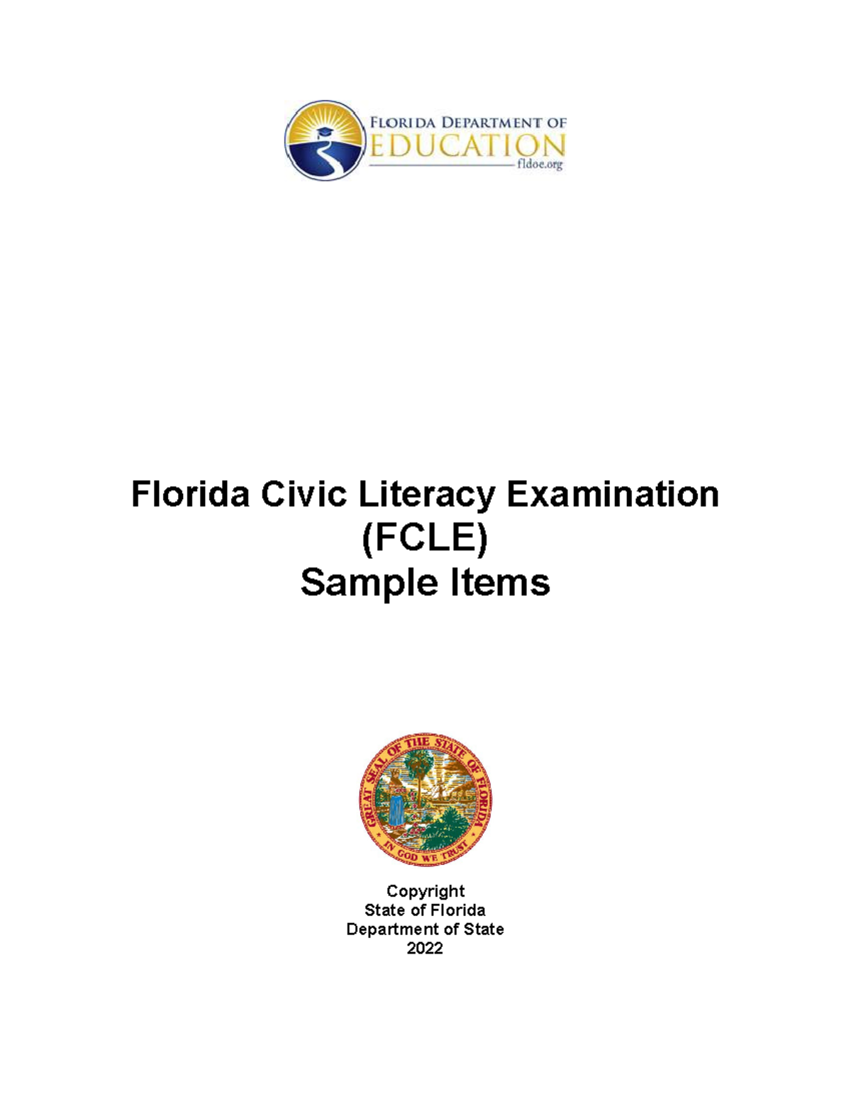 Fclesample Item-2 - it helps - Florida Civic Literacy Examination (FCLE ...