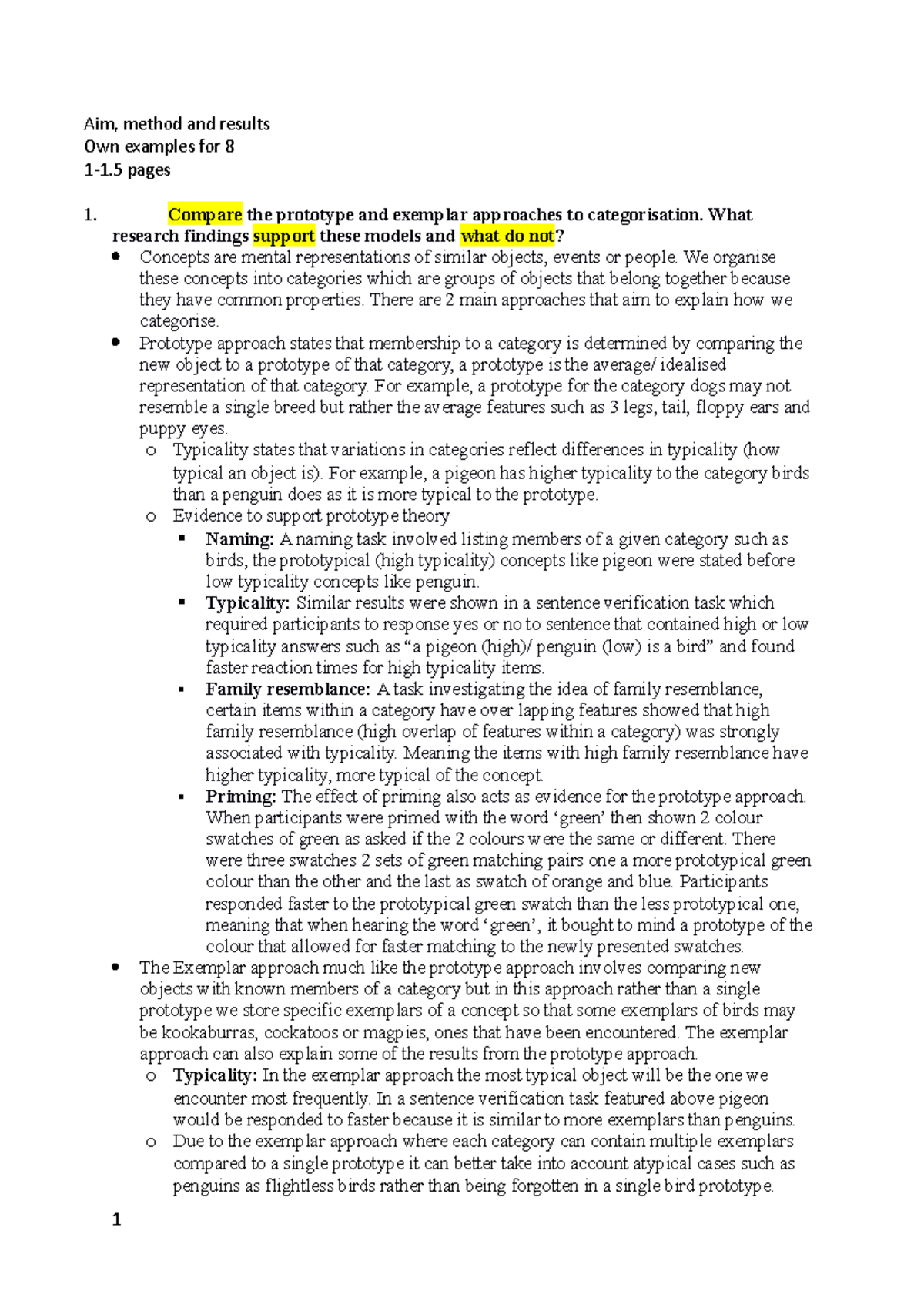 Sample/practice Exam 2019, Questions And Answers - Aim, Method And ...